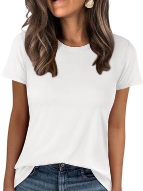 Classic Crewneck Short Sleeve Tee - White M16